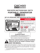 Chicago Electric 98839 Set Up, Operating, And Servicing Instructions