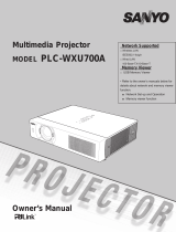 Sanyo PLC-WXU700A - 3800 Lumens Owner's manual