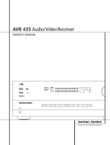 Harman Kardon AVR 435 Owner's manual