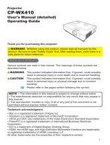 Hitachi CPWX410 User manual