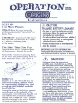 Hasbro Operation Spiderman Origins User manual