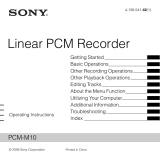 Sony PCM-M10 Operating instructions