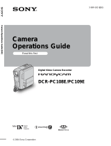 Sony DCR-PC109E User manual