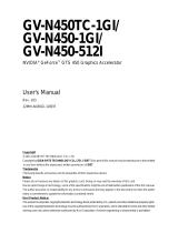 Gigabyte GV-N450-1GI User manual