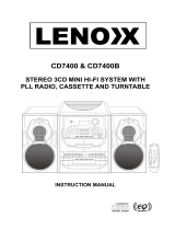 Lenoxx CD7400B User manual