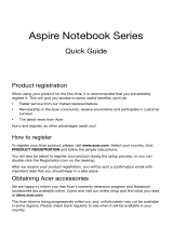 Acer Aspire M3-581PTG Quick start guide