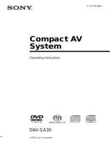 Sony DAV-SA30 User manual