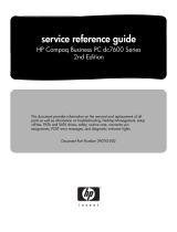 HP Compaq dc7600 Ultra-slim Desktop PC Reference guide