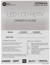 Hitachi LE55A6R9 Owner's manual