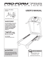 Pro-Form 755 CROSSTRAINER User manual