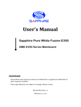 Sapphire Audio Pure Fusion Mini E350 User manual