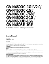 Gigabyte GV-N460OC-1GI REV3.0 User manual