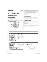 Sony HT-DDW2500 Operating instructions