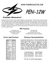 Power Acoustik PEN-12W Owner's manual