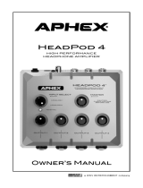 Aphex HeadPod 4 Owner's manual