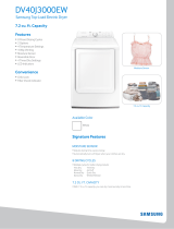 Samsung DV40J3000EW/A2 Installation guide