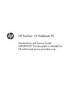 HP Pavilion 13-b000 Notebook PC series User guide