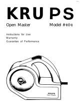 Krups Open Master 404 Instructions For Use Manual