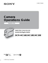 Sony DCR-HC20E Owner's manual