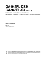 Gigabyte GA-945PL-DS3 User manual