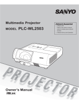 Sanyo PLC-WL2503 Owner's manual