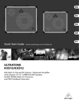 Behringer KXD15 Ultratone Owner's manual