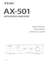 TEAC AX-501 Owner's manual