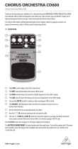 Behringer CHORUS ORCHESTRA CO600 Quick Manual