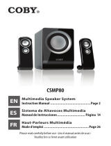 Coby CSMP80 - Multimedia Speaker System User manual