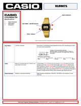 Casio Ladies Gold Coloured Stainless Steel Bracelet Watch User manual