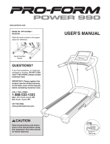ProForm 1500 Rt Treadmill User manual