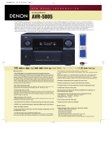 Denon AVR-5805 Quick start guide