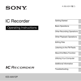 Sony ICD-AX412F Owner's manual
