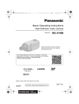 Panasonic HC-V180 Owner's manual