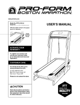 Pro-Form Boston Marathon PFTL21012.0 User manual