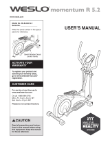 Weslo Momentum R 5.2 User manual