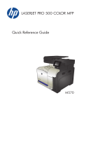 HP LaserJet Pro 500 Color MFP M570 Reference guide