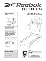 Reebok Fitness 8100 Es Treadmill User manual