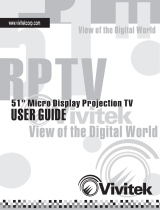 Vivitek 51" Micro Display Projection TV User manual