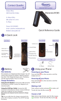 Motorola W385 Quick Reference Manual