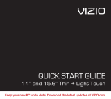 Vizio Thin + Light Touch Quick start guide