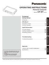 Panasonic CF-D1 Series Operating Instructions Manual