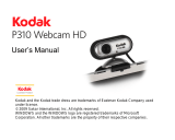 Kodak P310 - Webcam HD - 10 MegaPixel User manual