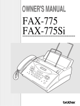 Brother FAX-775Si User manual