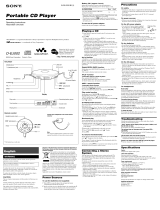 Sony D-EJ002 User manual