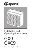 Xpelair GX9 and Installation And Operating Instructions Manual