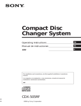 Sony CDX-505RF Operating instructions