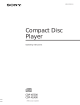Sony CDP-XE400 User manual