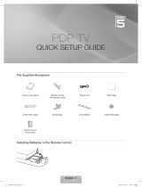 Samsung PS50B530S2W Quick start guide