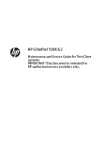 HP ElitePad 1000 G2 Base Model Tablet User guide
